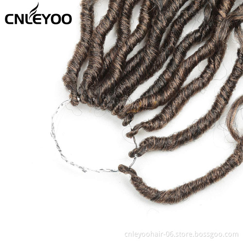 River Faux Locs Hair Red 18 Inch Factory Synthetic Goddess Faux Locs Crochet Braiding Hair Extension